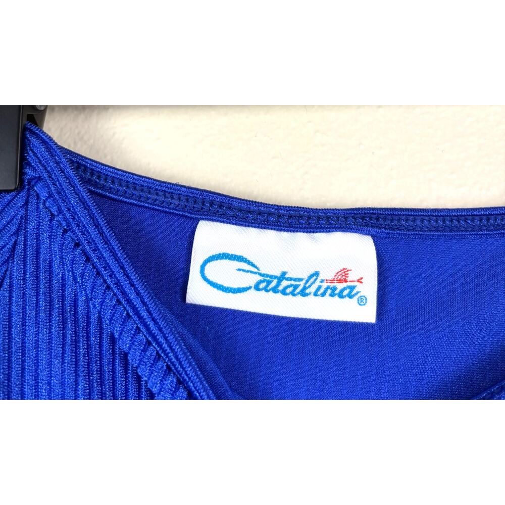 Catalina Cobalt Blue Mini Skirt Slit Cover Up One Size - Picture 4 of 5